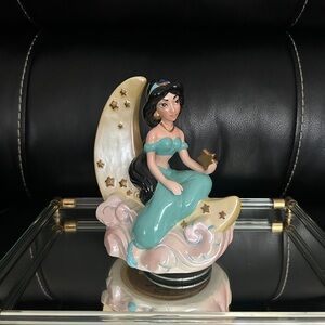 Disney Vintage Jasmine Aladdin Musical Figurine Statue Princess Decor